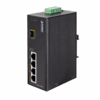 Switch industrial, Temperatura de Operación: -40 a 75?C, 4 puertos PoE 10/100 + 1 Puerto 100Base-FX