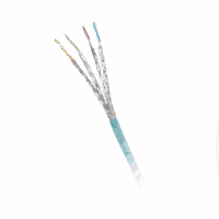 Bobina de Cable Blindado S/FTP Categoría 6A, Uso Industrial con Resistencia al Aceite, Rayos UV y Abrasi?n, Multifilar (Flexible), Color Azul Cerceta, Bobina de 500m