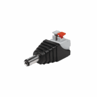 Adaptador tipo Jack de 3.5 mm Macho Polarizado de 12 Vcc con Terminales de Presi?n.