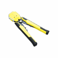 Pinza multifuncional Pelacables, con terminal de pesta?a, prensado autom?tico de color amarillo.