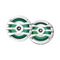 Par de altavoces fabricados en grado marinos en rejilla color blanco de 6.5" con iluminación led,  potencia m?xima de 260 W