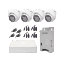 KIT TurboHD 1080p / DVR 4 Canales con audio por coaxitron / 4 C?maras con Micr?fono y  106? Visi?n/  luz blanca + IR visi?n nocturna  / Transceptores / Conectores / Fuente de Poder Profesional Modelo:KH1080P4ESFH