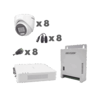 KIT TurboHD 1080p / DVR 8 Canales con audio por coaxitron / 8 C?maras con Micr?fono Integrado 106? Visi?n/  luz blanca + IR visi?n nocturna  / Transceptores / Conectores / Fuente de Poder Profesional Modelo:KH1080P8EWFH