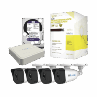 Kit IP 4 Megapixel / NVR de 4 Canales / 4 C?maras IP / Bobina de Cable de 100 mts / Disco Duro 1 TB