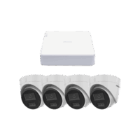 kit ip 1080p (2 megapixel) / nvr de 4 canales con 4 puertos poe / 4 c?maras ip turret con micr?fono integrado / colorvu y acusense lite KIPCV2M/4T