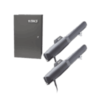 Kit de Operadores Abatibles 6006 de Doorking / Para Puertas de Hasta 5.5 Metros  / Soporta Respaldo de Baterias