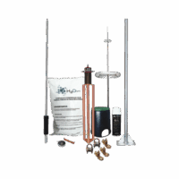 Kit de Pararrayo Dipolo con Electrodo y Accesorios de Instalación para Techo.