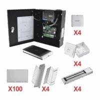 Kit de Control de Acceso con TARJETA para 4 Puertas  / TODO INCLUIDO / Software IVMS4200 incluido Modelo:KIT-TARJETA-04