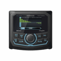 Est?reo marino sumergible IP66, con pantalla de 2.7 pulgadas, conexión Bluetooth, iluminación multicolor variable, con entrada USB