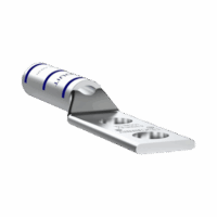 Terminal Doble Ojillo 1/4" para Cable 6 AWG (16mm entre orificios). 50 Piezas