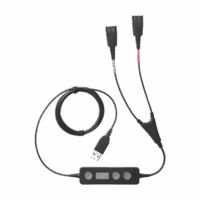 Jabra Link 265 USB/QD cable de entrenamiento, para conectar 2 diademas simultaneas con puerto USB (265-09)
