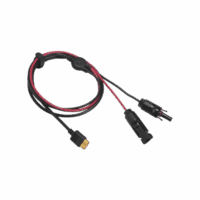 Cable 2.5 m, Negro, Calibre 10 AWG con Terminales MC4 Macho y Hebra para Terminal XT60