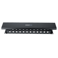 Organizador de Cables Horizontal de 2U para Rack de 19" con Cubierta Met?lica