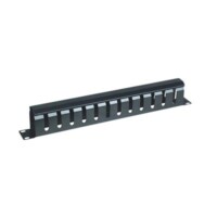 Organizador de Cables Horizontal de 1U para Rack de 19" con Cubierta Met?lica