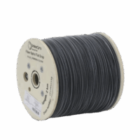 Carrete de 2 km de Fibra ?ptica Drop Plana, Interior/Exterior G.657A2 Monomodo de 1 hilo (unifibra), Diel?ctrica, Forro Negro, Compatible con Conectores FASC, FASCUP, FASCLC