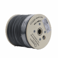 Carrete de 2 km de Fibra ?ptica Drop Plana, Interior/Exterior G.657A2 Monomodo de 2 hilos (bifibra), Diel?ctrica, Forro Negro