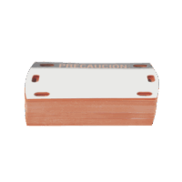 Etiqueta Autolaminada para Identificación de Fibra Optica Paquete de 25 piezas, Para Uso Interior/Exterior, Dimensiones de 90 x 50 mm, Color Negro con Naranja