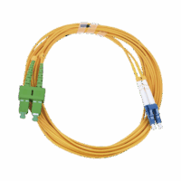 Jumper de Fibra ?ptica Monomodo 9/125 LC/UPC-SC/APC, PVC, 2.0 mm, D?plex, amarillo, 3 metros