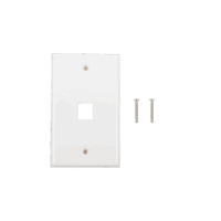 Placa de pared de 1 puerto, Keystone, Color Blanco