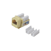 M?dulo Jack Keystone Cat5e con terminación 110 (Punchdown) para faceplate - Color Amarillo
