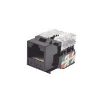 M?dulo Jack Keystone Cat6 con terminación 110 (Punchdown) para faceplate - Color Negro