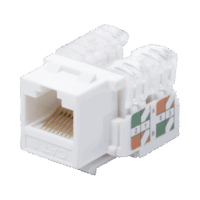 M?dulo Jack Keystone Cat6 con terminación 110 (Punchdown) para faceplate - Color Blanco