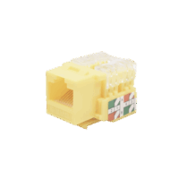 M?dulo Jack Keystone Cat6 con terminación 110 (Punchdown) para faceplate - Color Amarillo