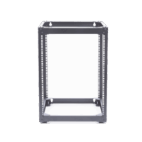 Rack Abierto de 4 Postes Instalación Pared o Piso de 14 Unidades, ?Ideal para Equipo de Audio!