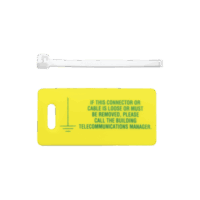 Kit de 10 Etiquetas Impresas para Identificación de Tierra física, Incluye 10 Cinchos Retardantes a Flama