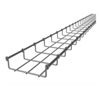 Charola Tipo Malla 33/150 mm, Acabado Electro Zinc, Hasta 79 Cables Cat6, Tramo de 3 Metros