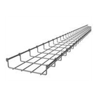 Charola Tipo Malla 33/200 mm, Acabado Electro Zinc, Hasta 105 Cables Cat6, Tramo de 3 Metros
