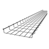 Charola Tipo Malla 33/300 mm, Acabado Electro Zinc, Hasta 158 Cables Cat6, Tramo de 3 Metros