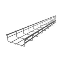 Charola Tipo Malla 66/150 mm, Acabado Electro Zinc, Hasta 158 Cables Cat6, Tramo de 3 Metros