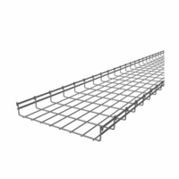 Charola Tipo Malla 66/400 mm, Acabado Electro Zinc, Hasta 420 Cables Cat6, Tramo de 3 Metros
