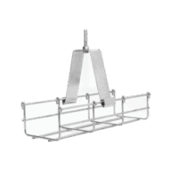 Suspensi?n conjunto 100 mm, para montar la charola desde el techo, con acabado Electro Zinc para varilla de 1/4, 5/16 y 3/8