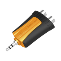 Conector Est?reo | 3.5 mm - 2 x conector Hembra RCA | Adaptador de Carcasa de Pl?stico