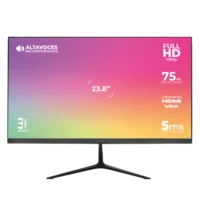 MONITOR ACTECK CAPTIVE VIVID SP240 / 23.8 PUL / PLANO / FULL HD / ALTAVOZ INTEGRADO / 75 HZ / 5 MS / HDMI + VGA + DC / NEGRO / AC-933841