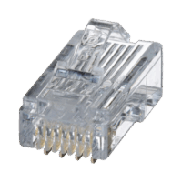Plug RJ45 Cat5e, Para Cable UTP de Calibres 24-26 AWG, Chapado en Oro de 50 micras, Paquete de 100 piezas
