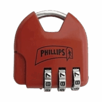 Candado de Combinación Ajustable / No Requiere Llave / Color Rojo.