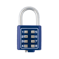 Candado Digital de Combinación M35 / No Requiere Llave / Combinación ?nica integrada por 4 d?gitos / Color Azul.