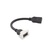 Adaptador HDMI con Pigtail Hembra-Hembra, Para v?deo 720, 1080p, 4K UHD Compatible con Faceplates MAX Siemon de 2 salidas, Color Blanco