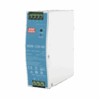 Fuente de poder industrial de 120 W, salida 48 Vcc, entrada 90~264 VCA, para montaje en riel DIN,