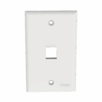 Placa de Pared Vertical, Salida Para 1 Puerto Keystone, Color Blanco