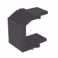 M?dulo de tapa ciega (Inserto Ciego), Tipo Keystone, Color Negro, 1 Pieza