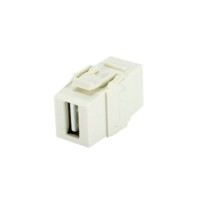 M?dulo Acoplador USB 2.0, Hembra a Hembra, Tipo Keystone, Color Blanco Mate