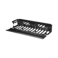 Organizador de Cables Horizontal NetManager de Alta Densidad, Sencillo (Solo Frontal), Para Rack de 19in, 2UR