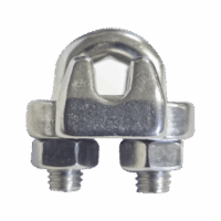 Nudo/ Perro/ Abrazadera Acero Forjado para Cable de 1/4", Acero Inoxidable.