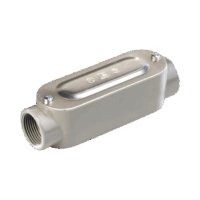 Caja oval roscada tipo C de 1 1/2" (38.1 mm) Incluye tapa y tornillos.