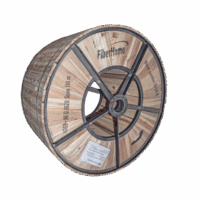 Carrete de 4 km de Fibra ?ptica A?rea (ADSS) G.652D, Monomodo de 96 Hilos, Exterior, Span 100, Loose Tube