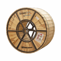 Carrete de 4 km de Fibra ?ptica A?rea (ADSS) G.652D Armada Anti roedor, Diel?ctrica, Monomodo 24 Hilos, Span 200